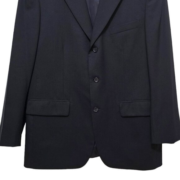 Brooks Brothers Brooksease Black Single Breasted Wool Blazer Sz 40R - Picture 2 of 11